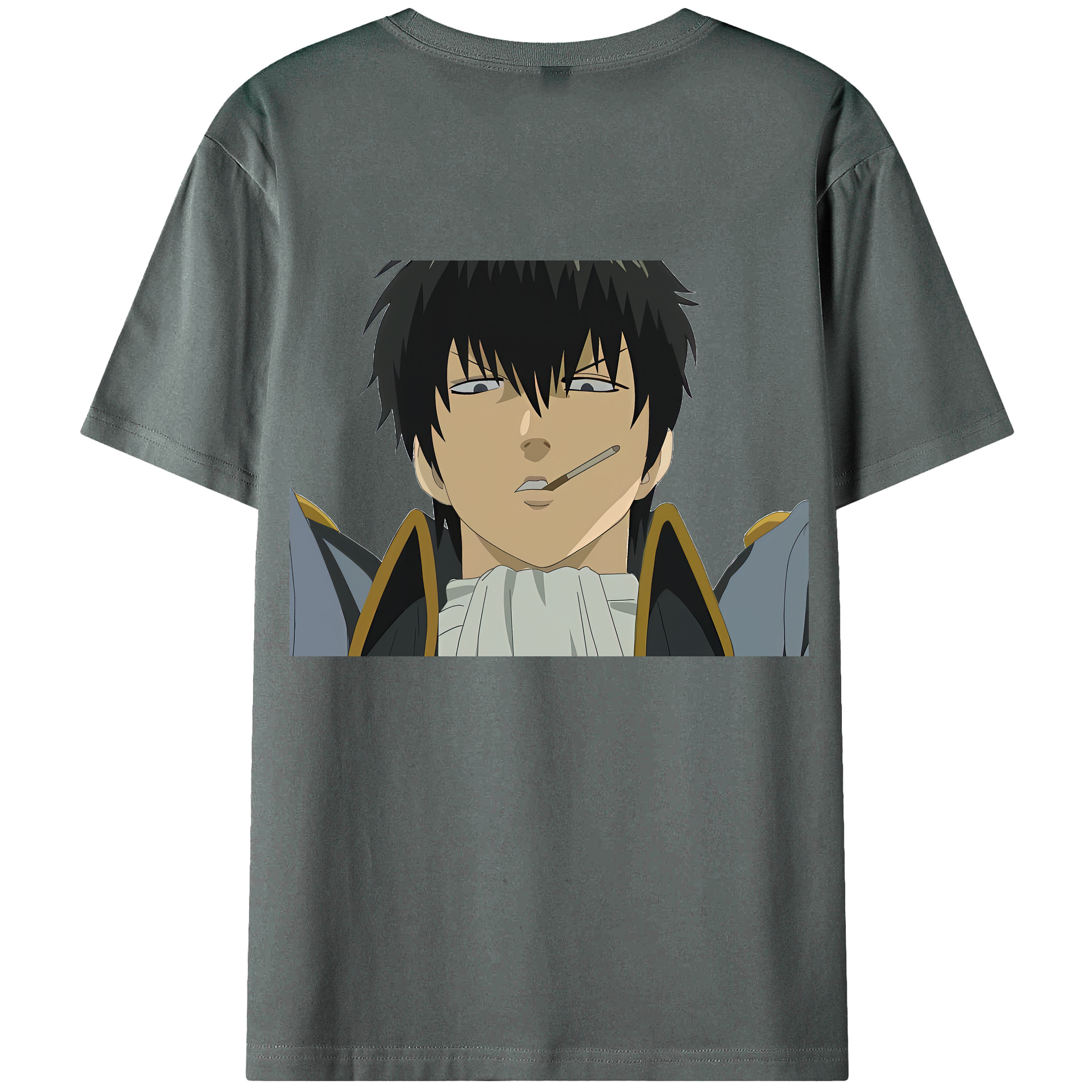 （画像用） ぎんたま 坂田銀時（さかたぎんとき） 神楽 志村新八（しむら しんぱち） GINTAMA Sakata Gintoki Kagura Shimura Shinpachi 綿100％ メンズ半袖Tシャツ（バックプリント） 通気性